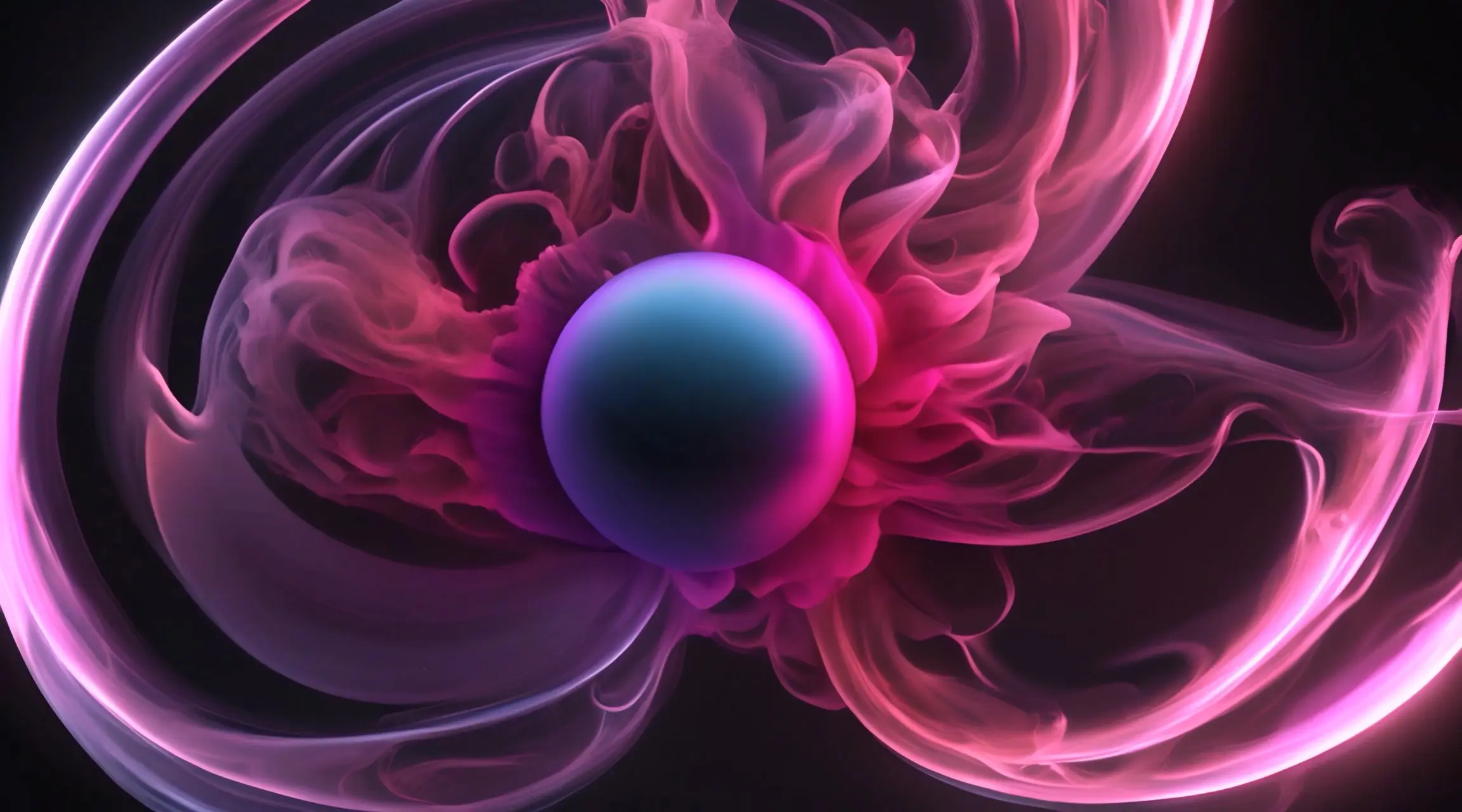 Fiery Sphere Amidst Cosmic Storm Dramatic Backdrop Video